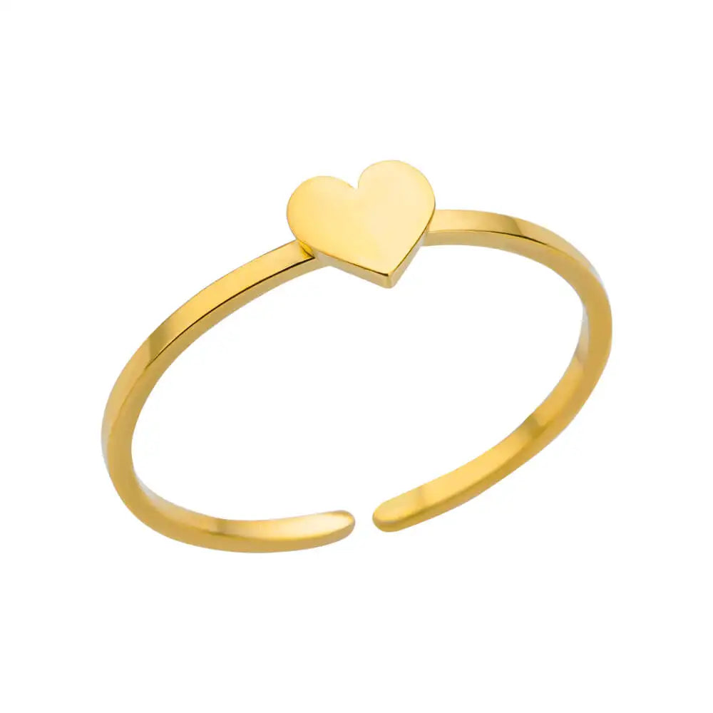 Luxury Rings for Women Gold Color Stainless Steel