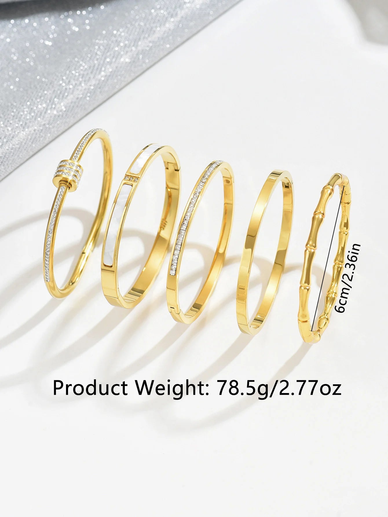 Women's bracelet gold bangles