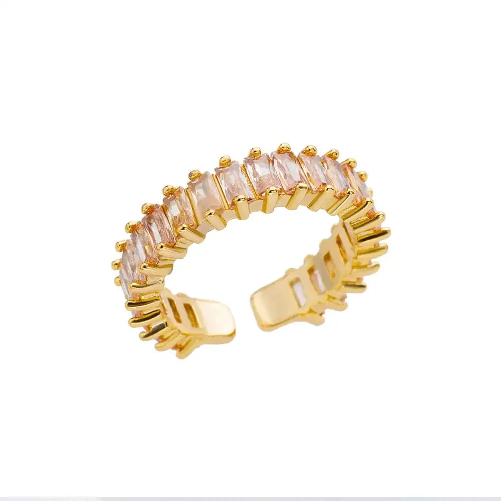 Luxury Rings for Women Gold Color Stainless Steel