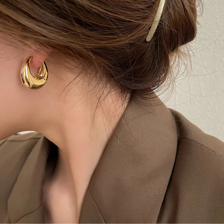 3D Metal Elegant Earrings, Fit for Work/Casual Outfits
