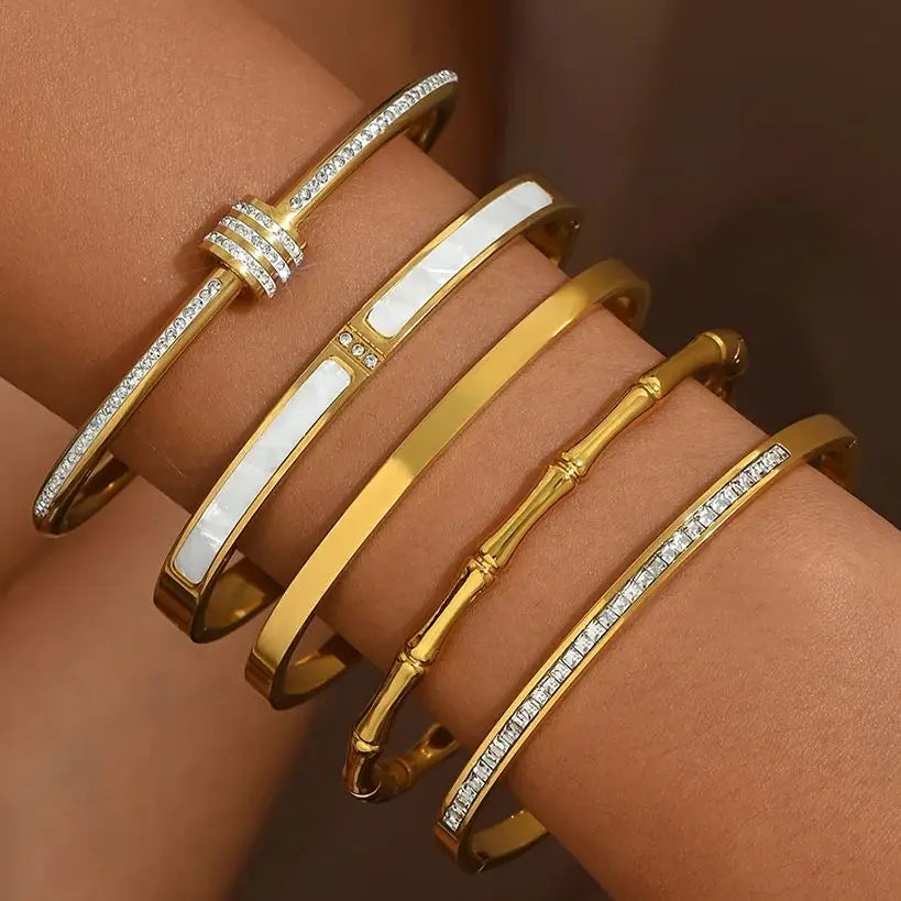 Women's bracelet gold bangles
