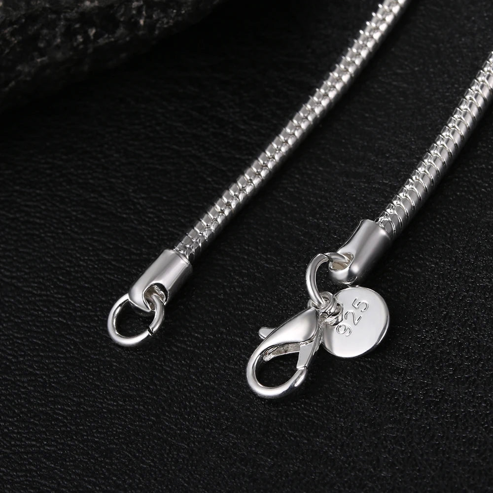 DOTEFFIL Necklace For Men Women Fashion solid Snake Chain
