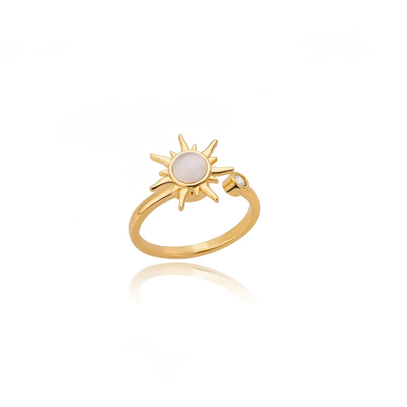 Luxury Rings for Women Gold Color Stainless Steel