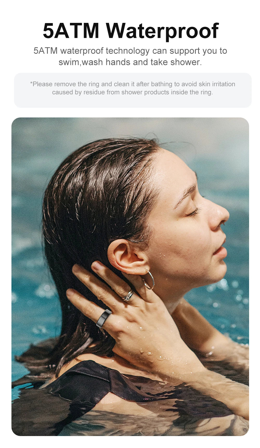 Smart Ring with Charging Case for Men Women