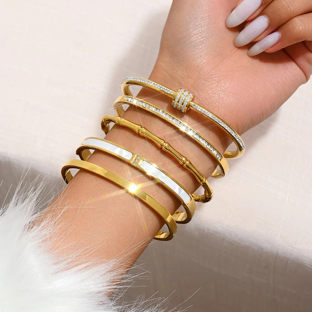 Women's bracelet gold bangles