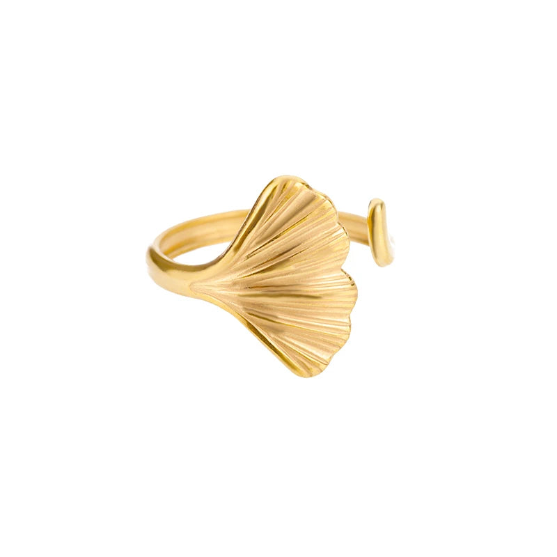 Luxury Rings for Women Gold Color Stainless Steel