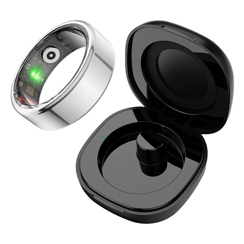 Smart Ring with Charging Case for Men Women