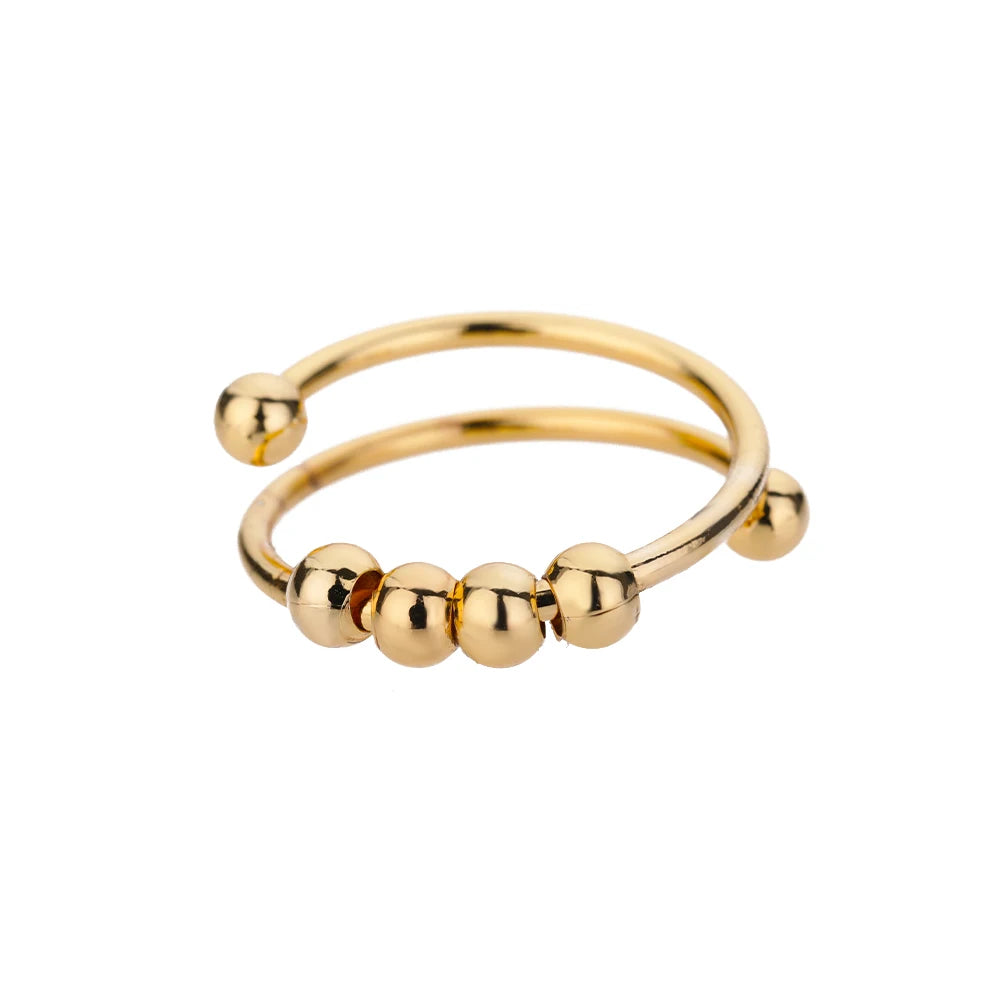 Luxury Rings for Women Gold Color Stainless Steel