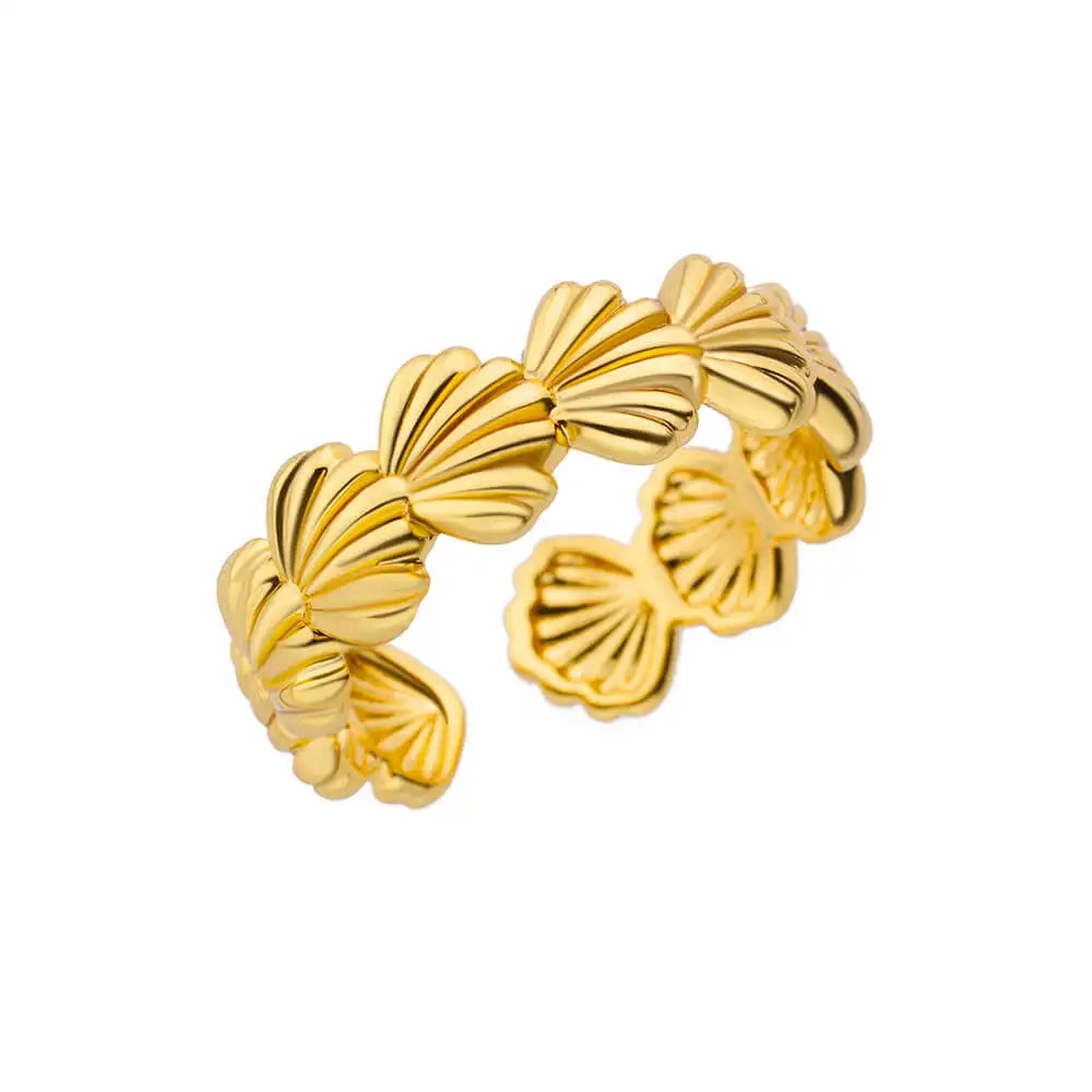 Luxury Rings for Women Gold Color Stainless Steel