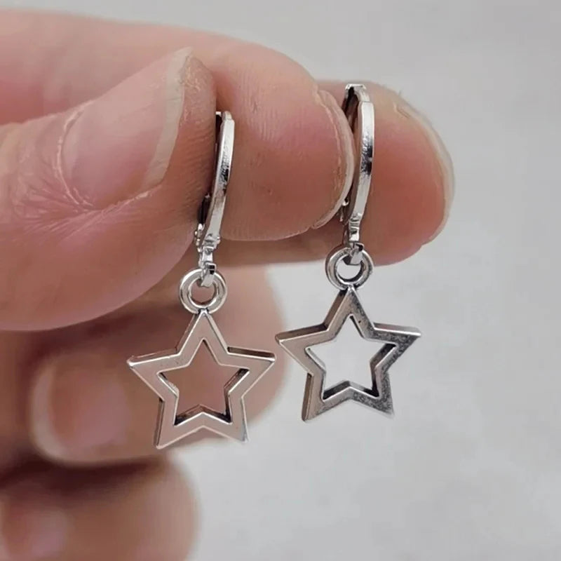 TRENDY Fashion Earrings Gifts for Women, New Creative Star Hoop