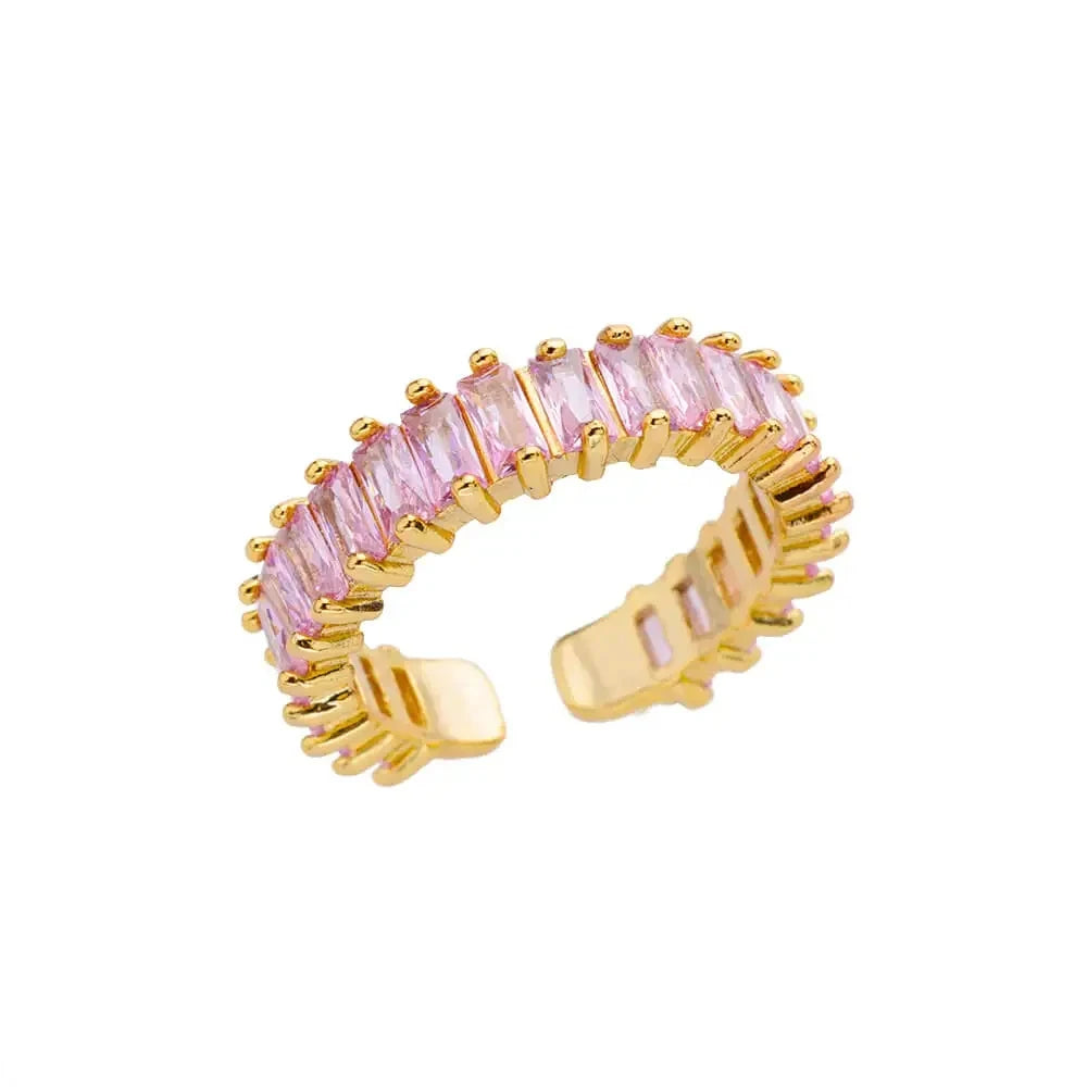 Luxury Rings for Women Gold Color Stainless Steel