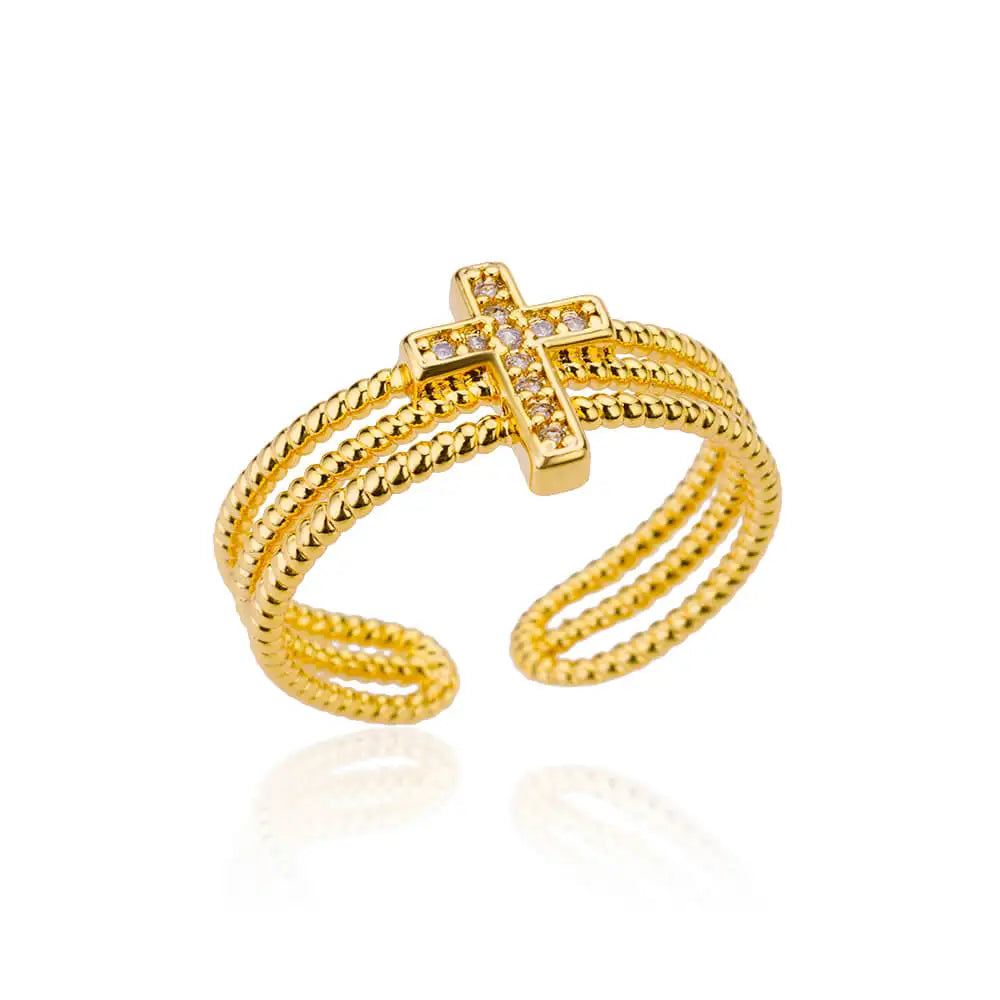 Luxury Rings for Women Gold Color Stainless Steel