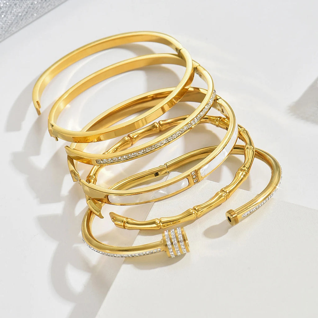 Women's bracelet gold bangles